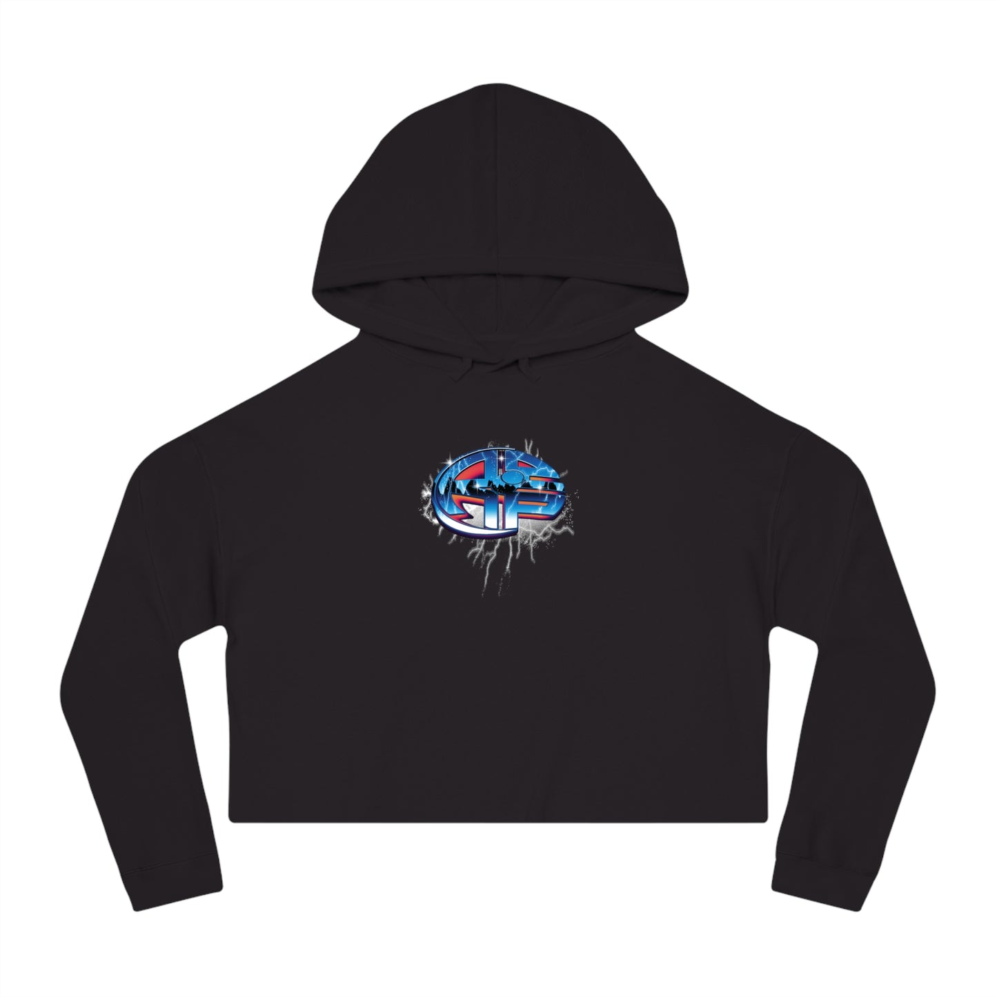 Rep It Lightning Strike Crop Hoodie