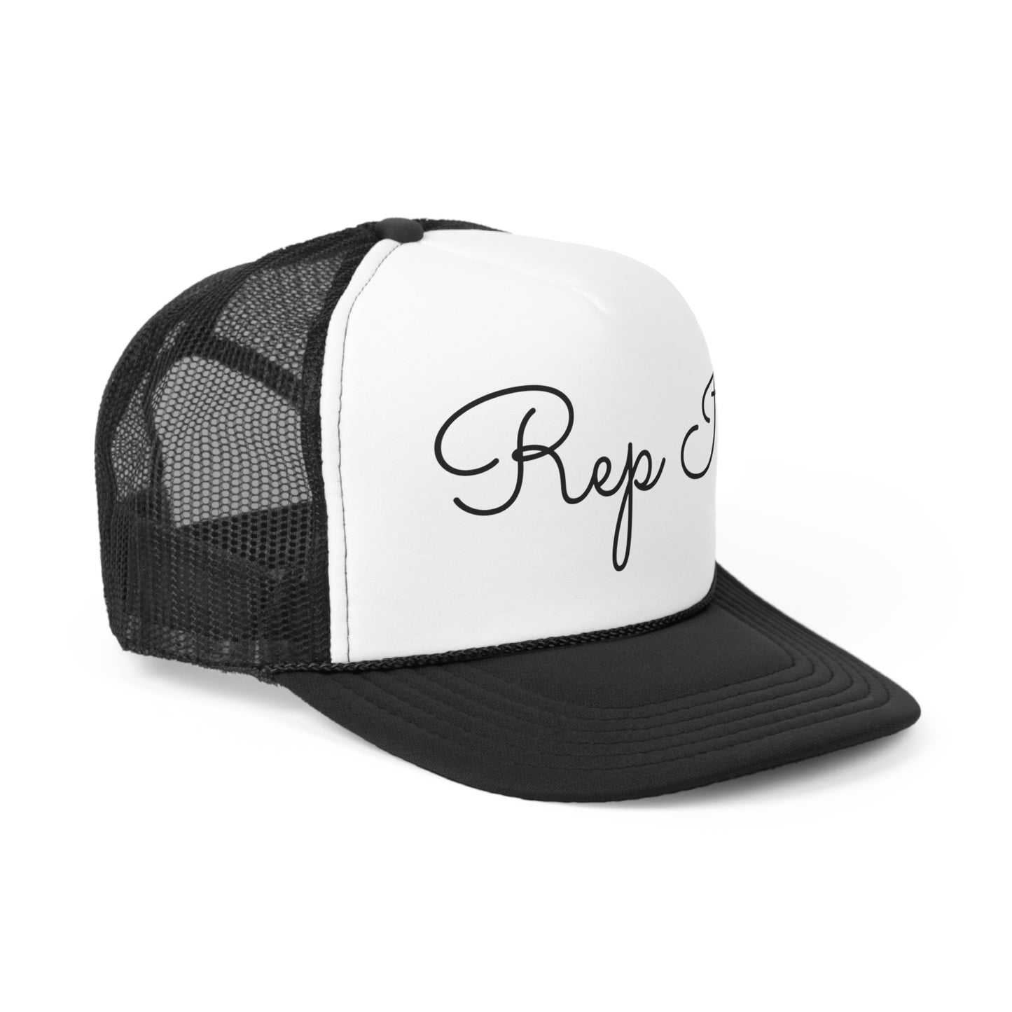 Rep It Script Trucker Hat