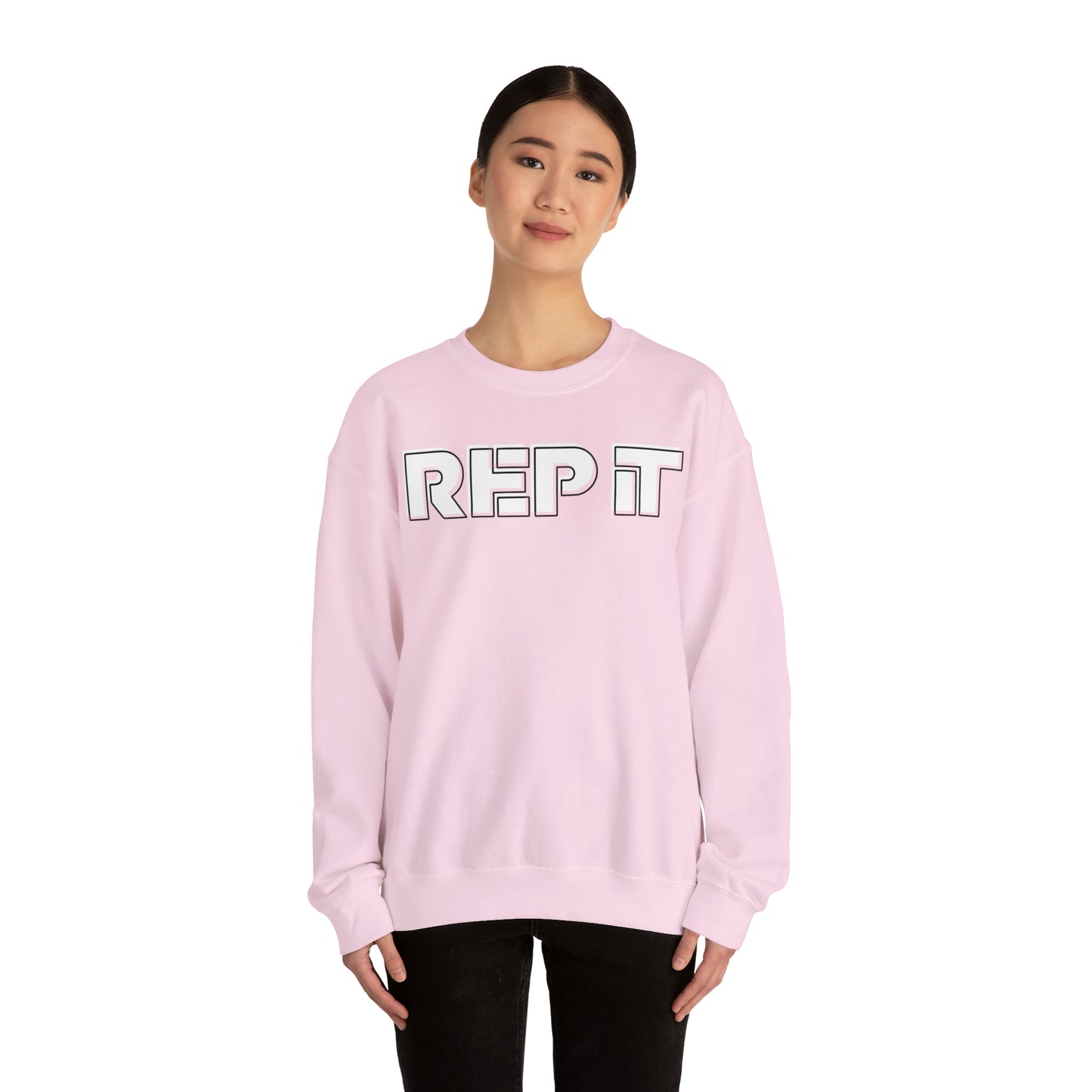 Rep It Offset Pink Sweatshirt