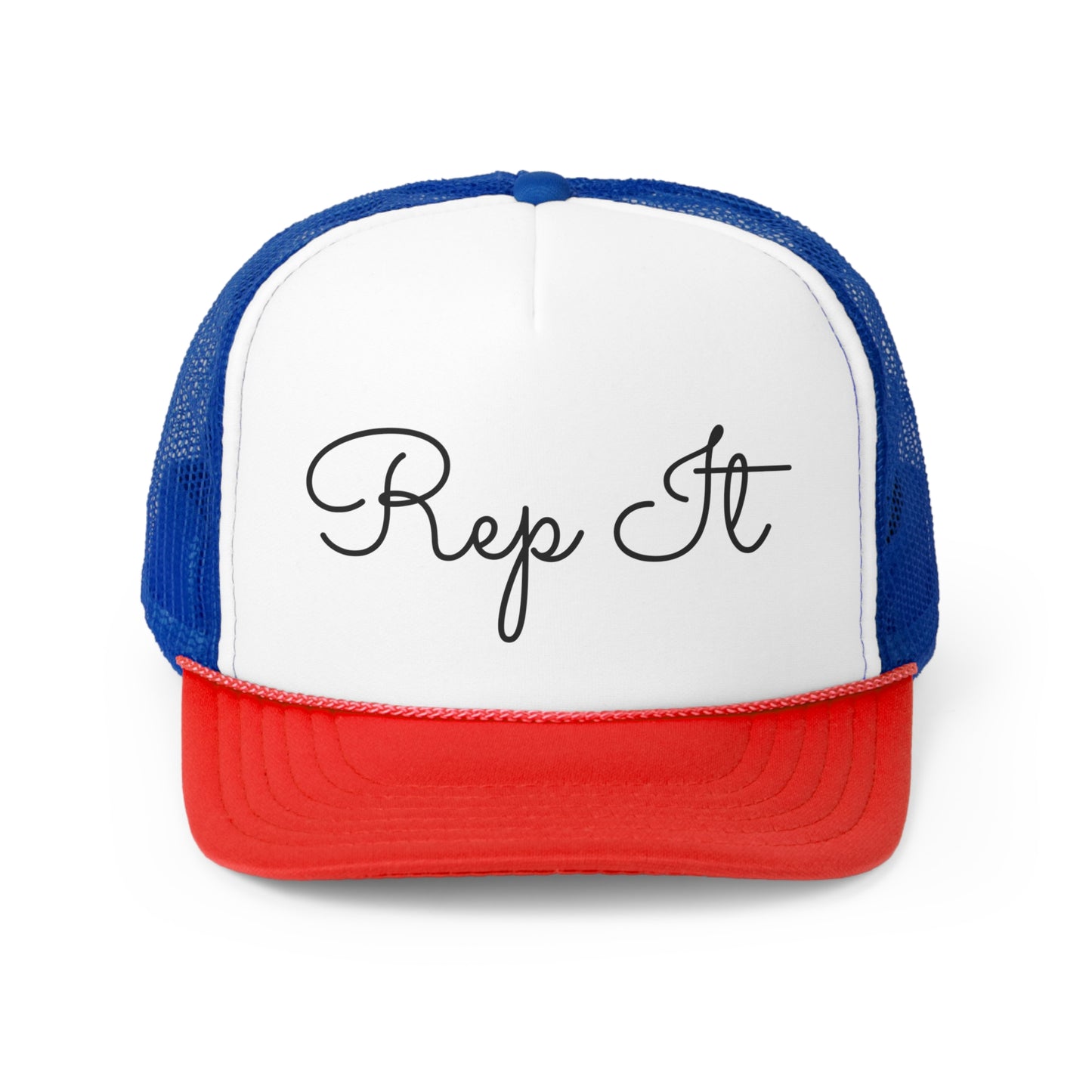 Rep It Script Trucker Hat