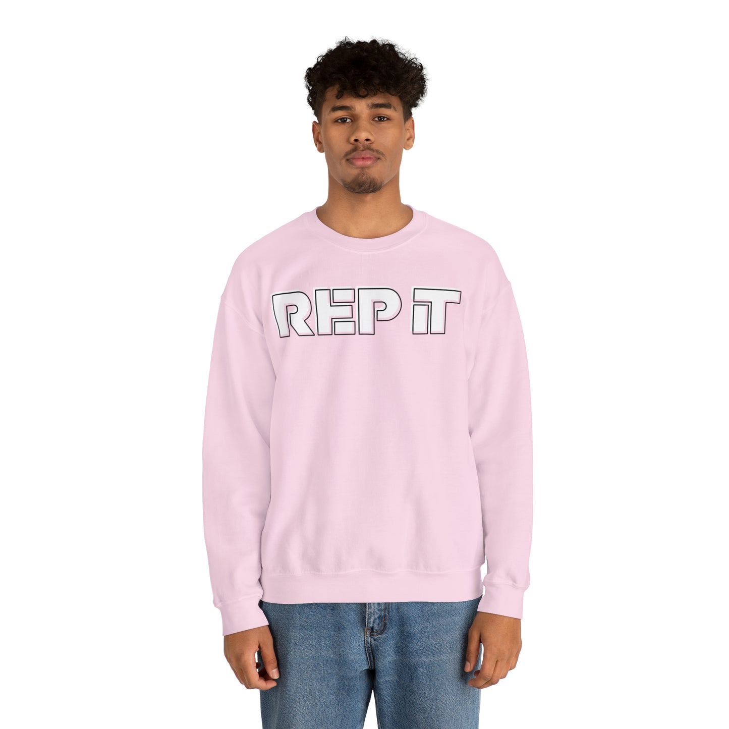 Rep It Offset Pink Sweatshirt