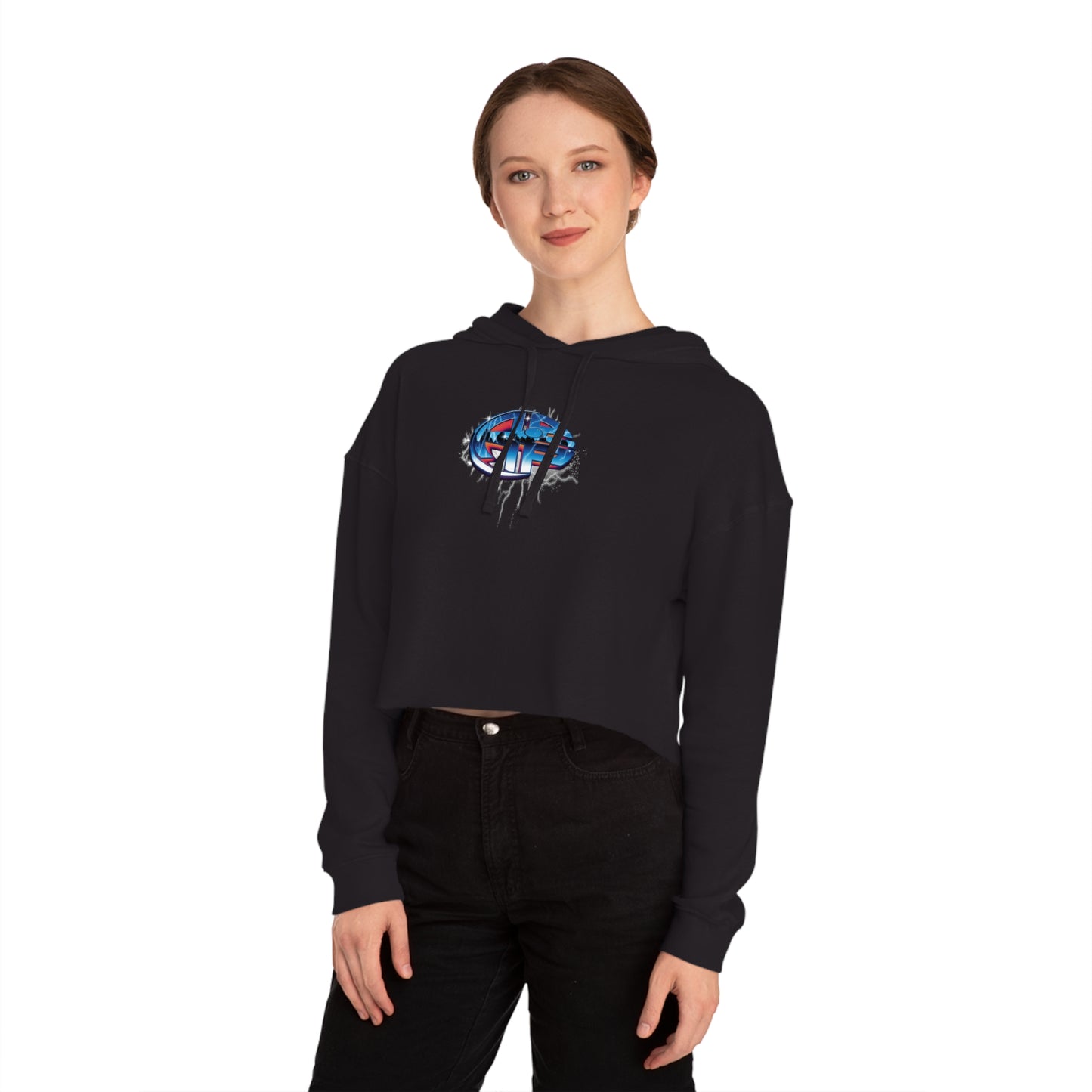 Rep It Lightning Strike Crop Hoodie