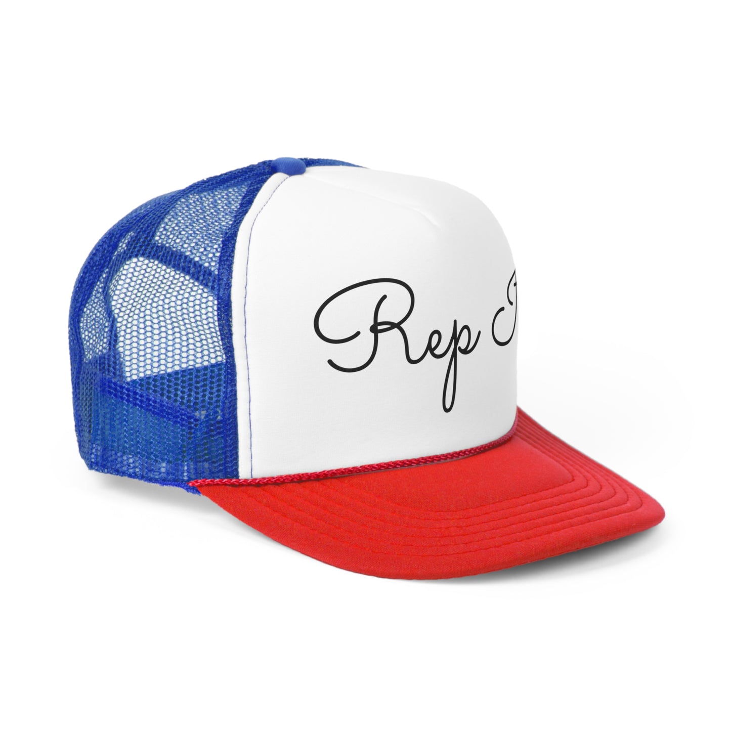 Rep It Script Trucker Hat