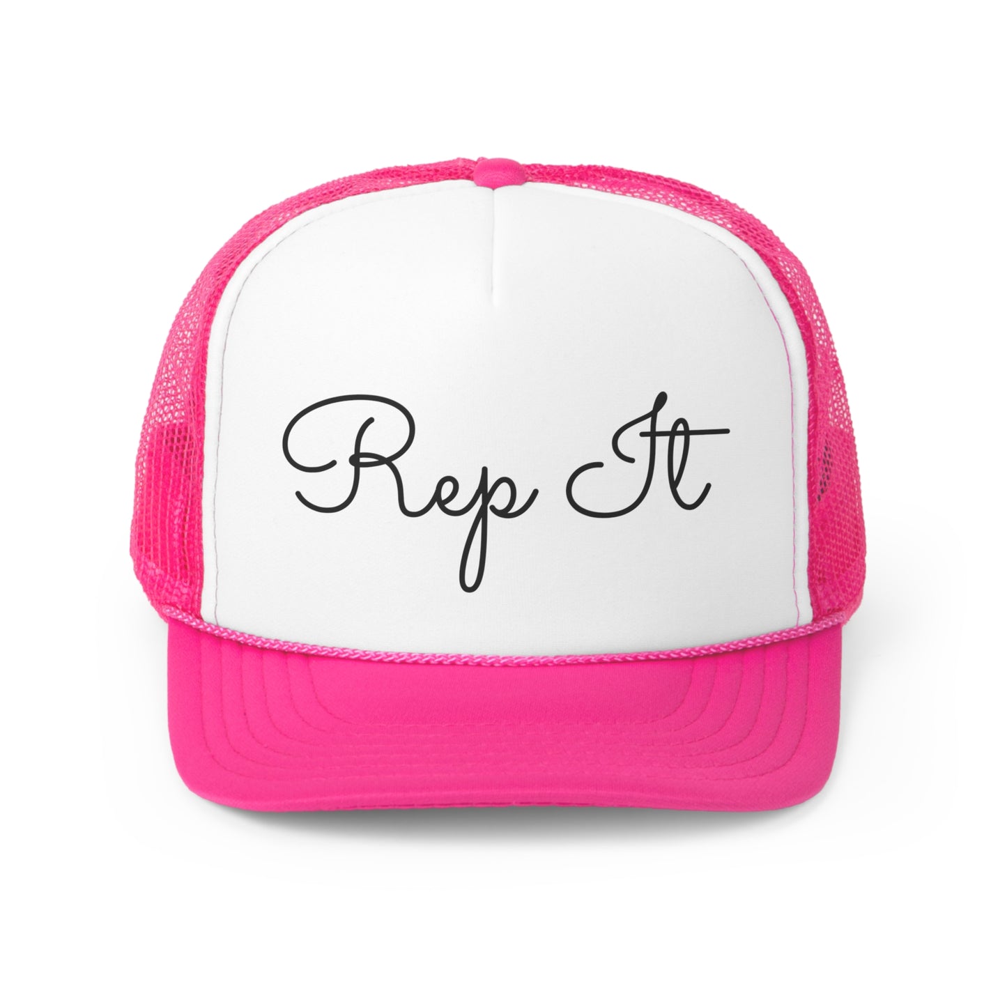 Rep It Script Trucker Hat