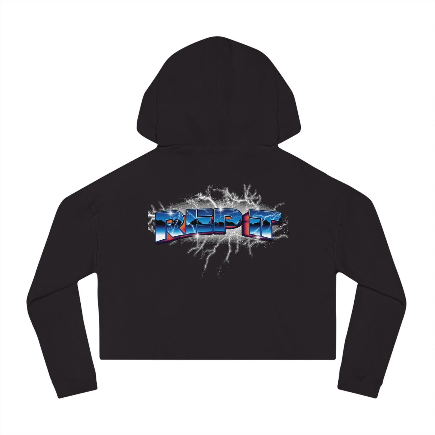 Rep It Lightning Strike Crop Hoodie