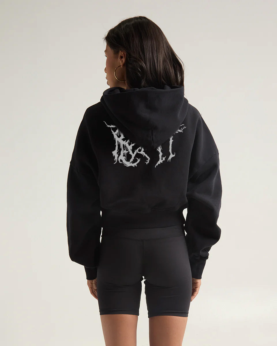 DthMetal Ladies Crop Hoodie